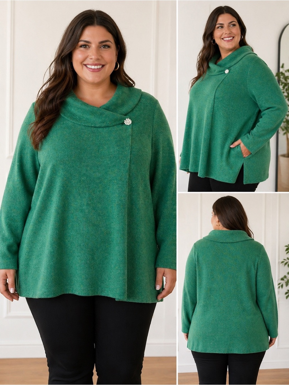 Adrienne Vittadini Green Sweater